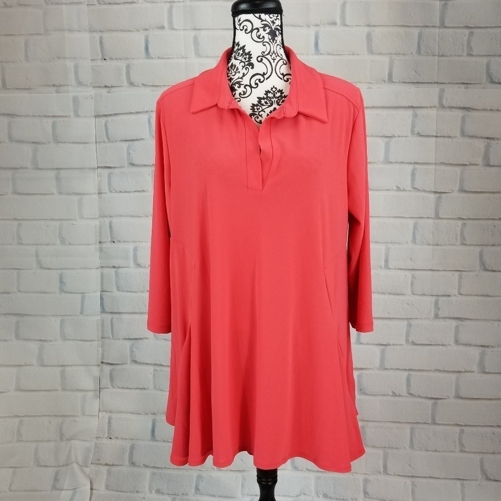 Women with control sz l top pockets